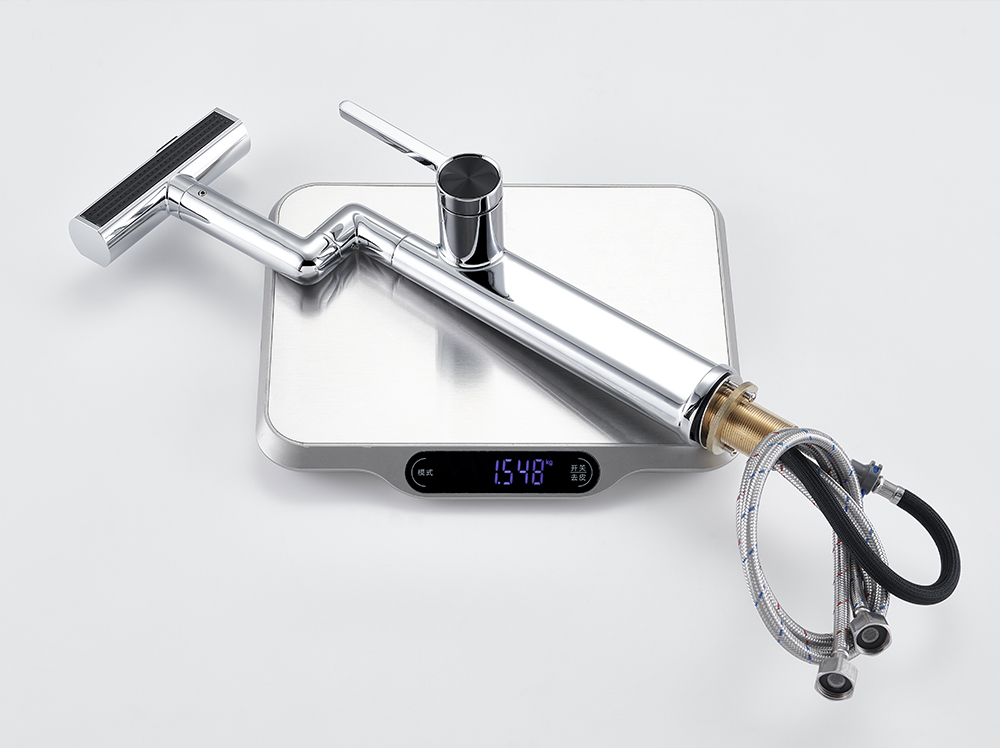 Mechanical swing arm high-low basin faucet 2267