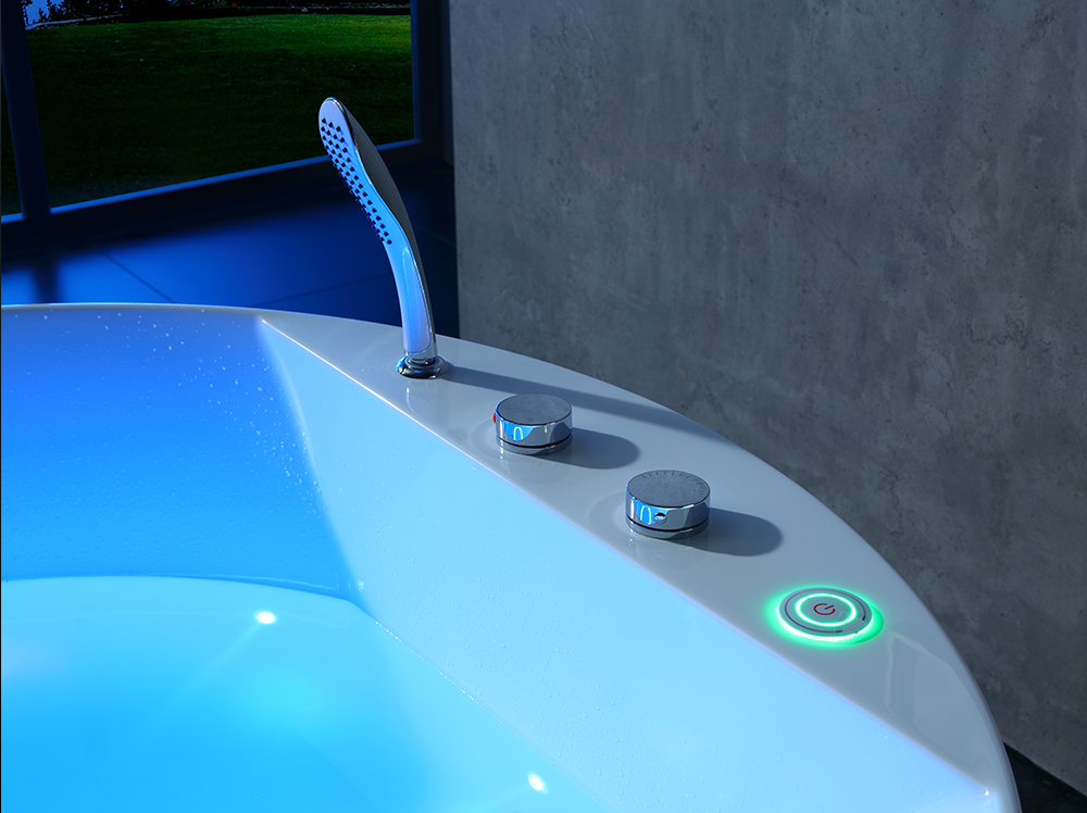 Surfing massage seven-color lights  bathtub 8011
