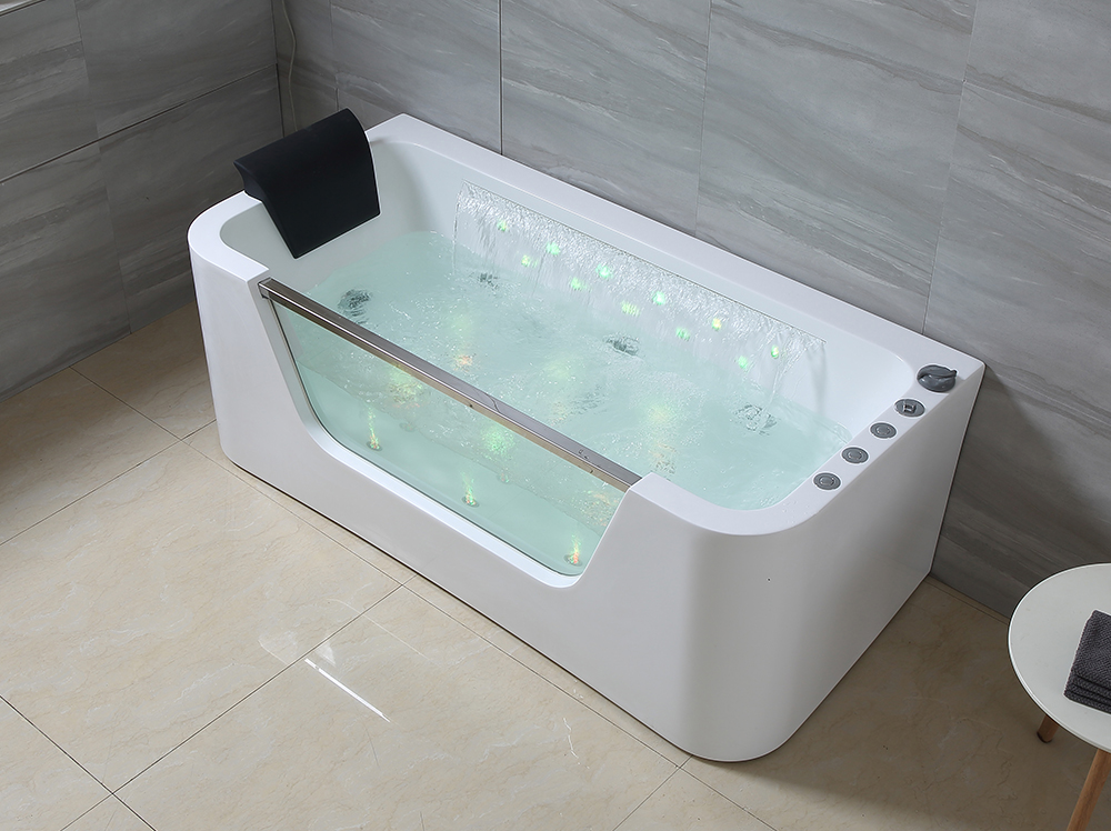 1.7M1.8M Surfing Bubble Acrylic Bathtub Colorful Light  5011