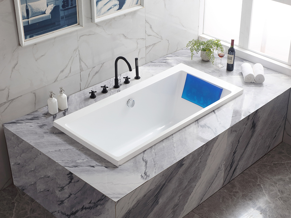 Built-in thin-edged acrylic bathtub 307