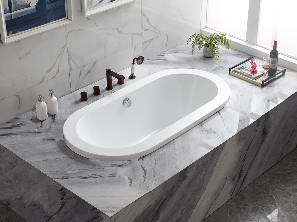 Embedded acrylic bathtub 8610
