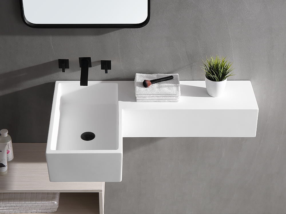 Artificial stone washbasin on the wall 0276
