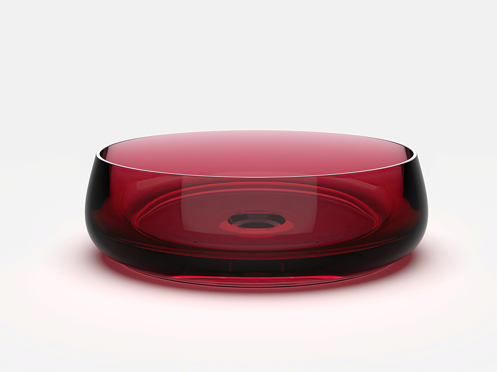 Transparent resin art basin 2619