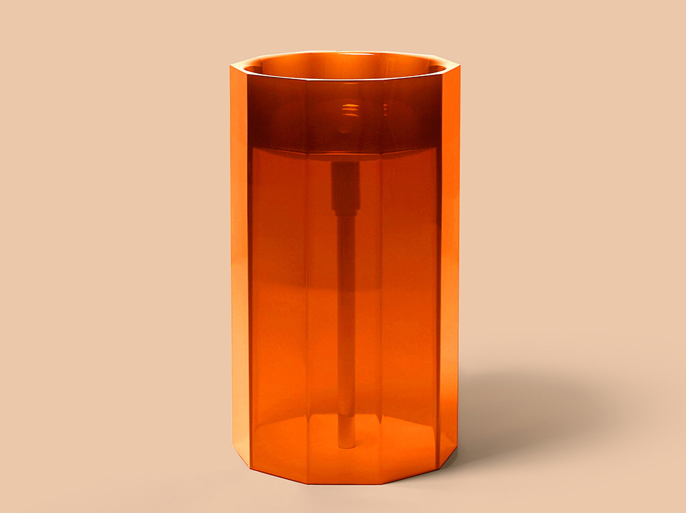 Transparent resin floor standing integrated washbasin art basin 2193