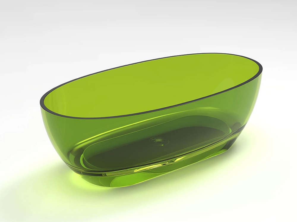Transparent resin integrated bathtub 9726