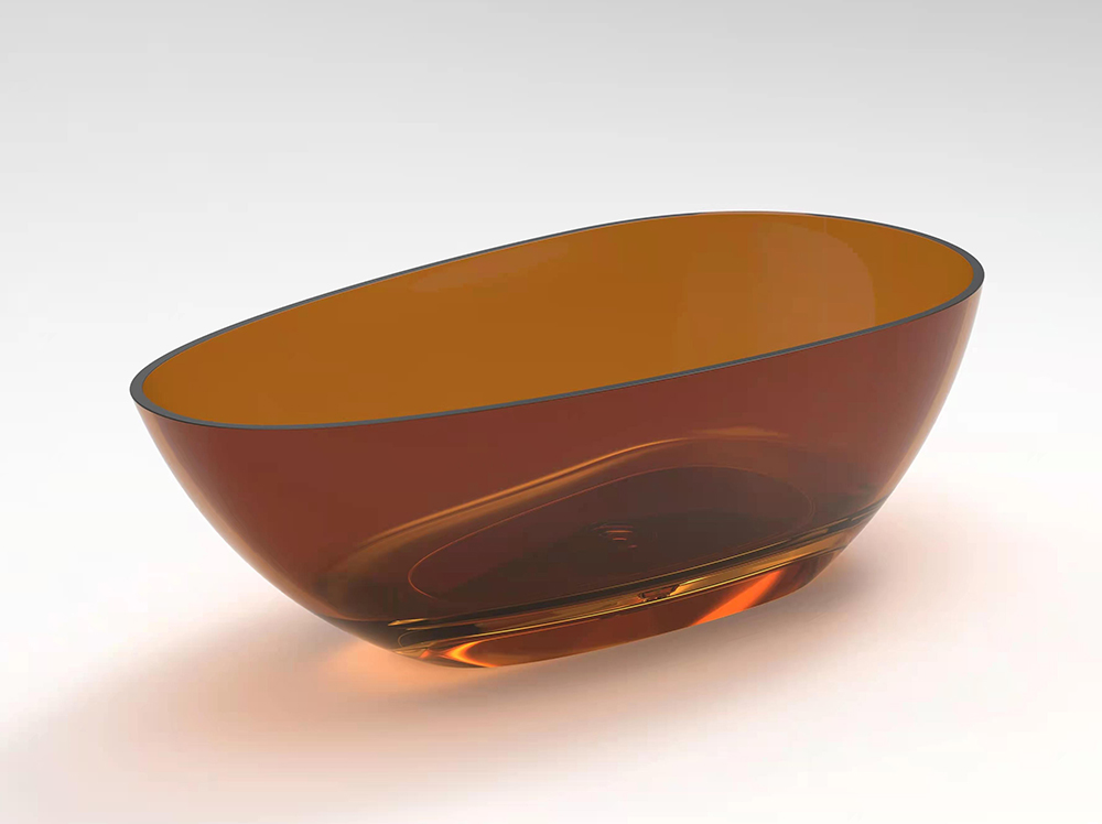 Cross border foreign trade manufacturer direct sales transparent resin integrated bathtub 9728