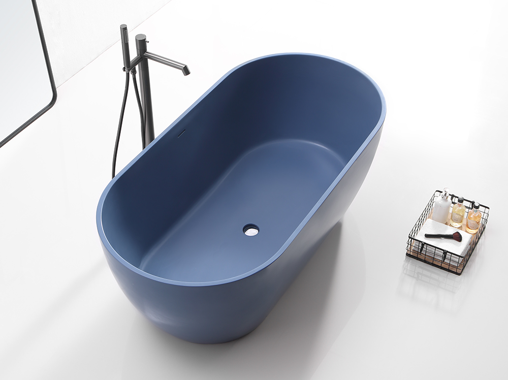 Manufacturer direct sales cross-border foreign trade hotel engineering wholesale artificial stone bathtub 9893