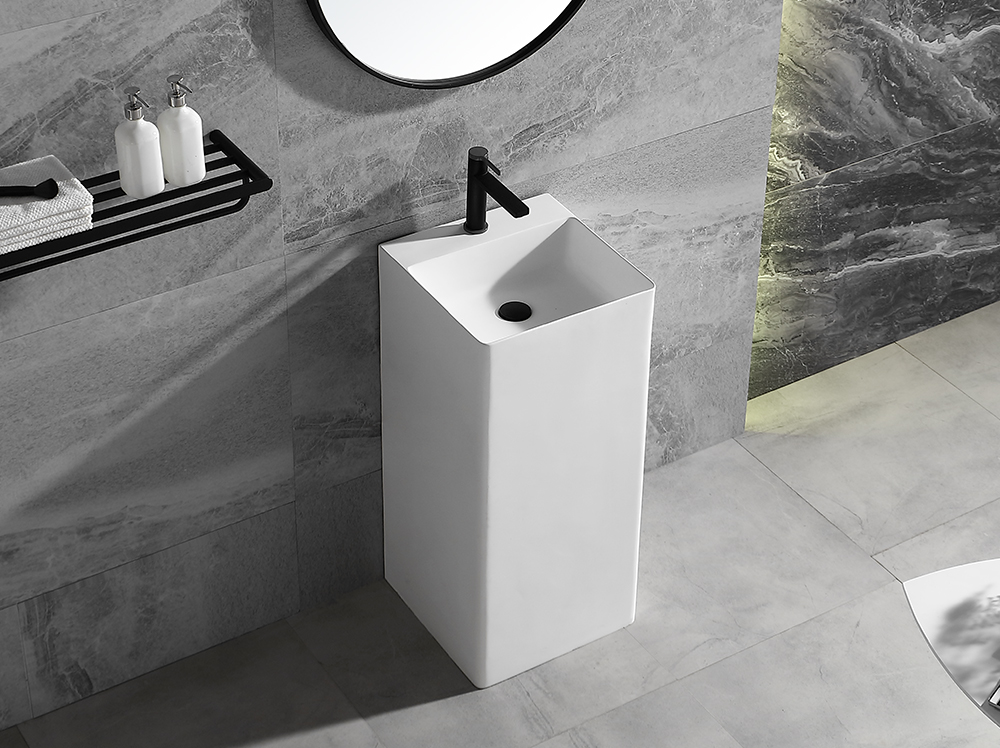 Floor standing integrated basin with faucet position column basin 2121