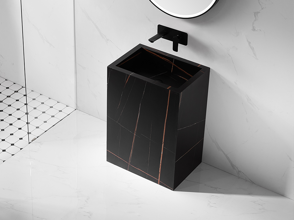 Rock slab column basin, cross-border wholesale for foreign trade, washbasin, single basin, table basin2158