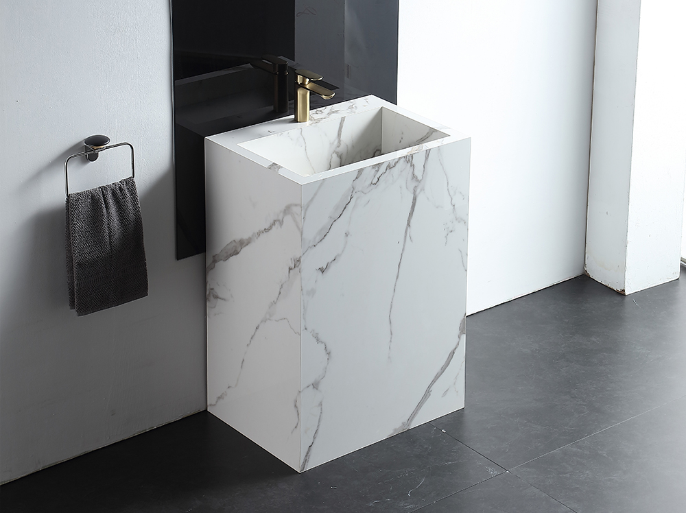 600mm rock slab column basin, cross-border wholesale for foreign trade, washbasin, single basin, table basin 6001
