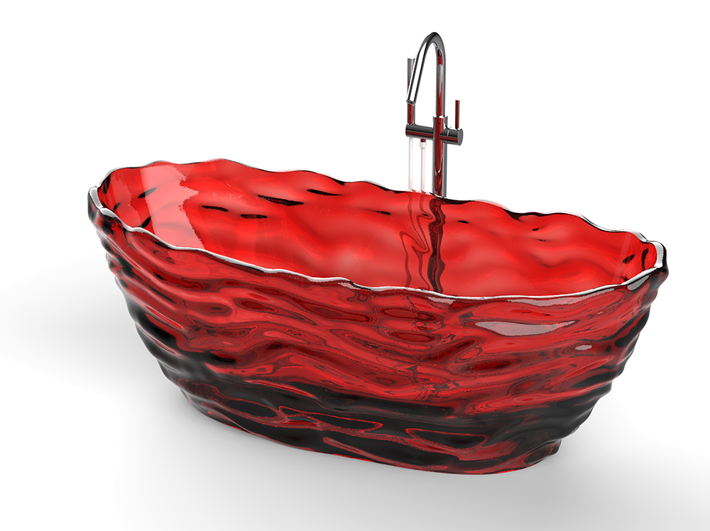 Ripple bathtub, transparent art bathtub, light luxury personalized bathtub, batch size 9758