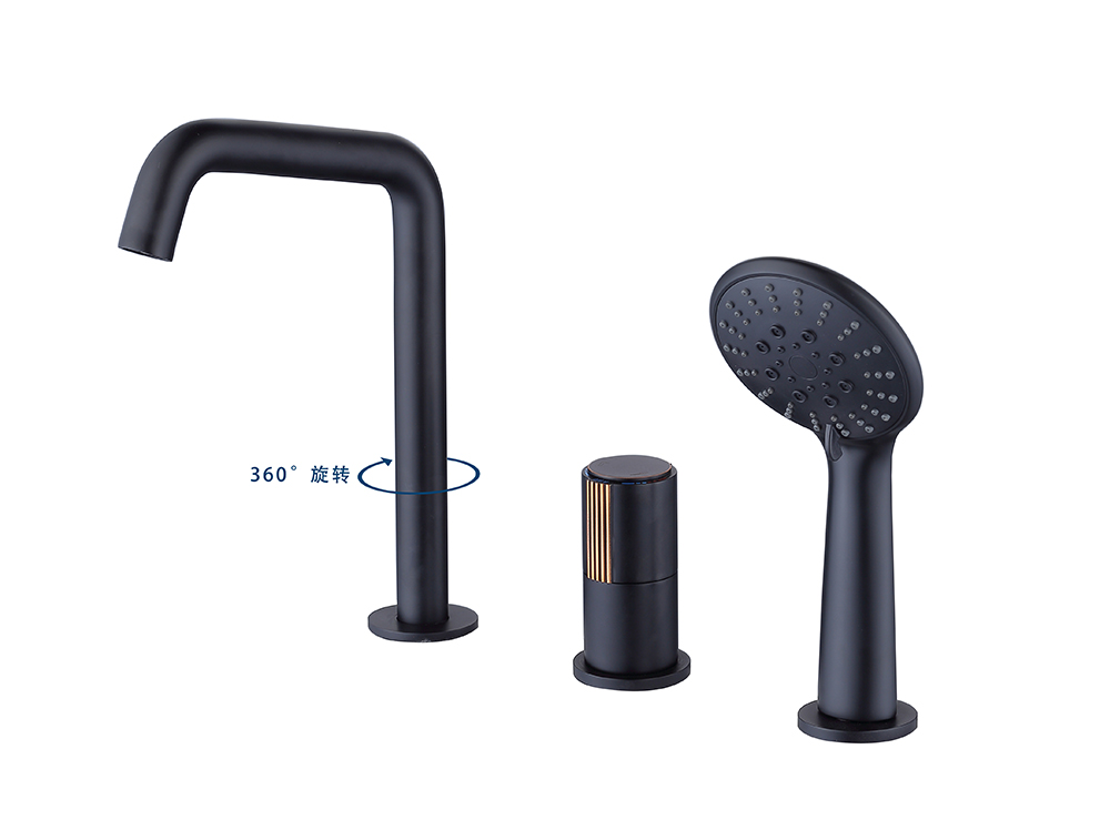 360 ° rotating faucet bathtub faucet three piece set 3525